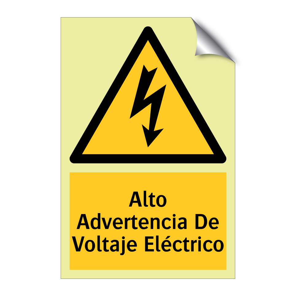 Alto Advertencia De Voltaje Eléctrico