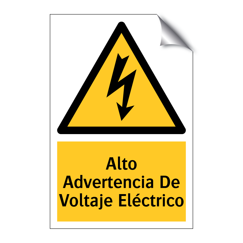 Alto Advertencia De Voltaje Eléctrico