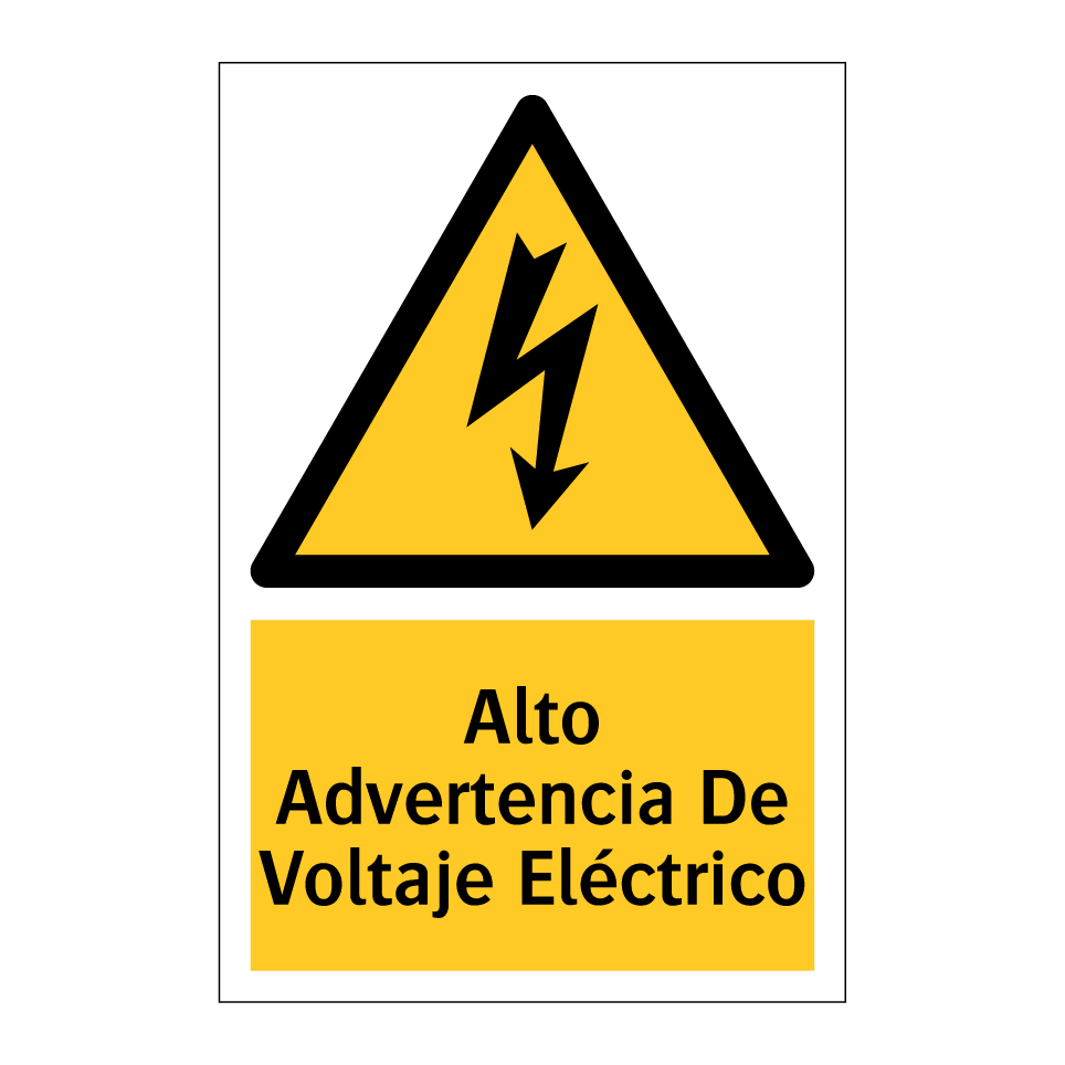 Alto Advertencia De Voltaje Eléctrico