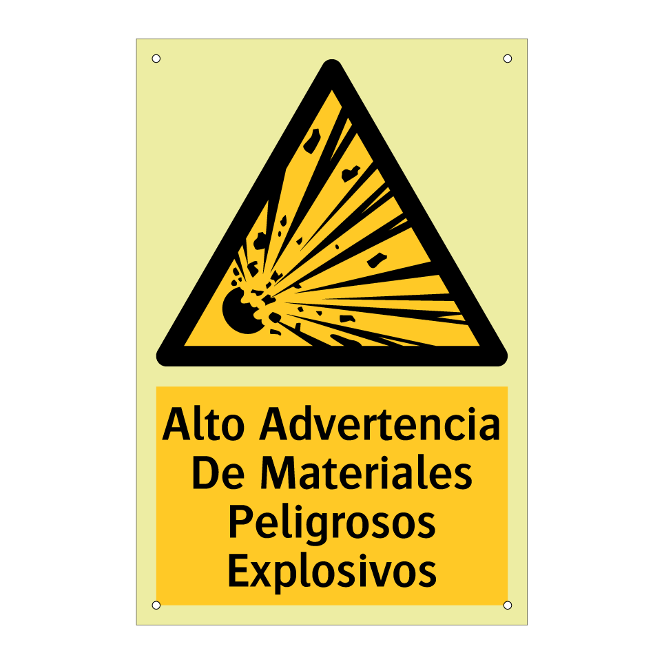 Alto Advertencia De Materiales Peligrosos Explosivos