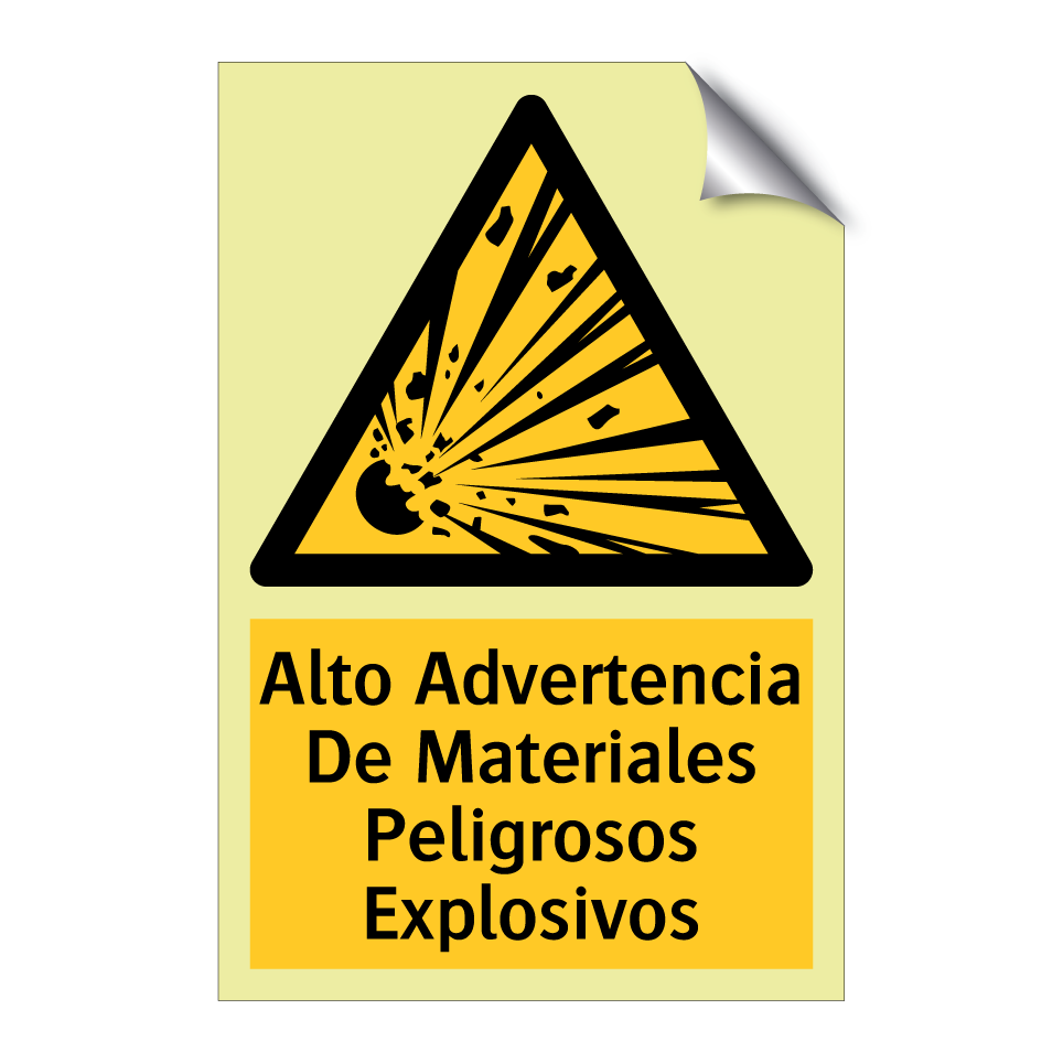 Alto Advertencia De Materiales Peligrosos Explosivos