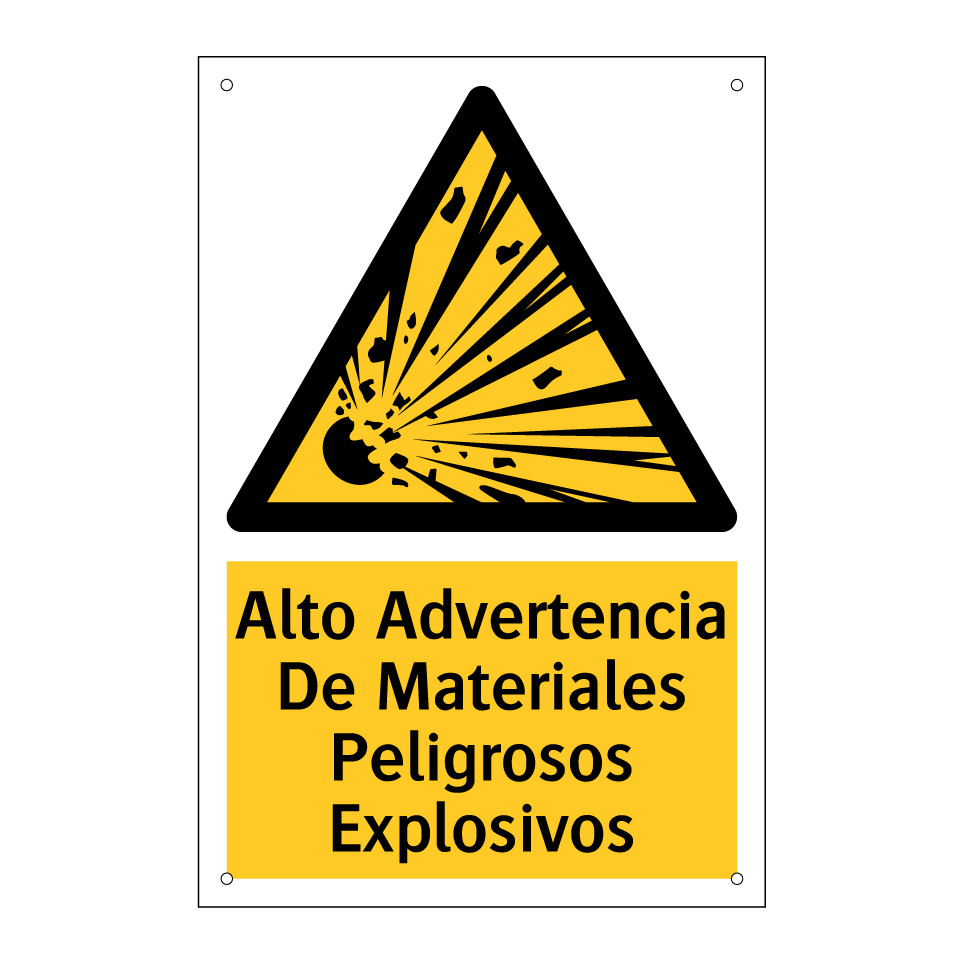 Alto Advertencia De Materiales Peligrosos Explosivos