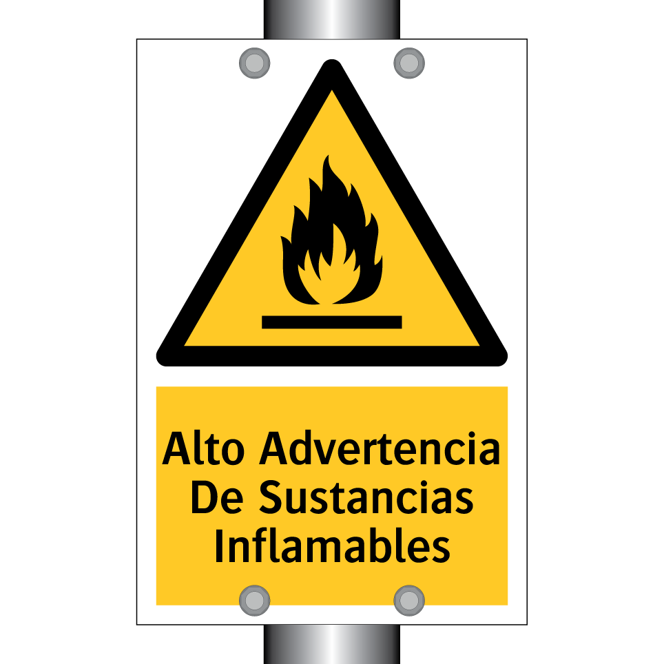 Alto Advertencia De Sustancias Inflamables