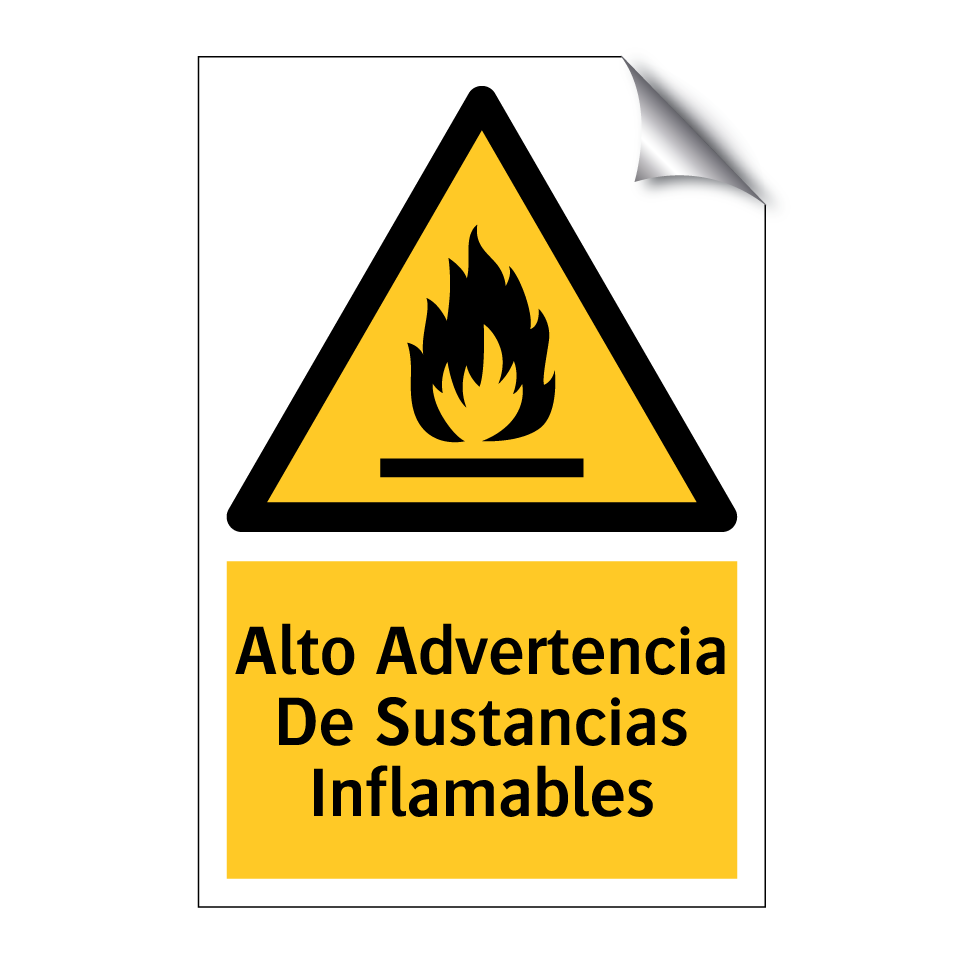 Alto Advertencia De Sustancias Inflamables