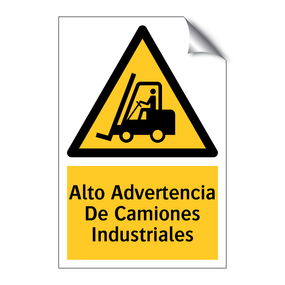 Alto Advertencia De Camiones Industriales