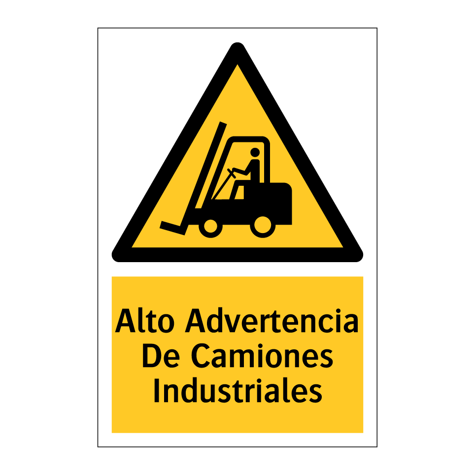 Alto Advertencia De Camiones Industriales