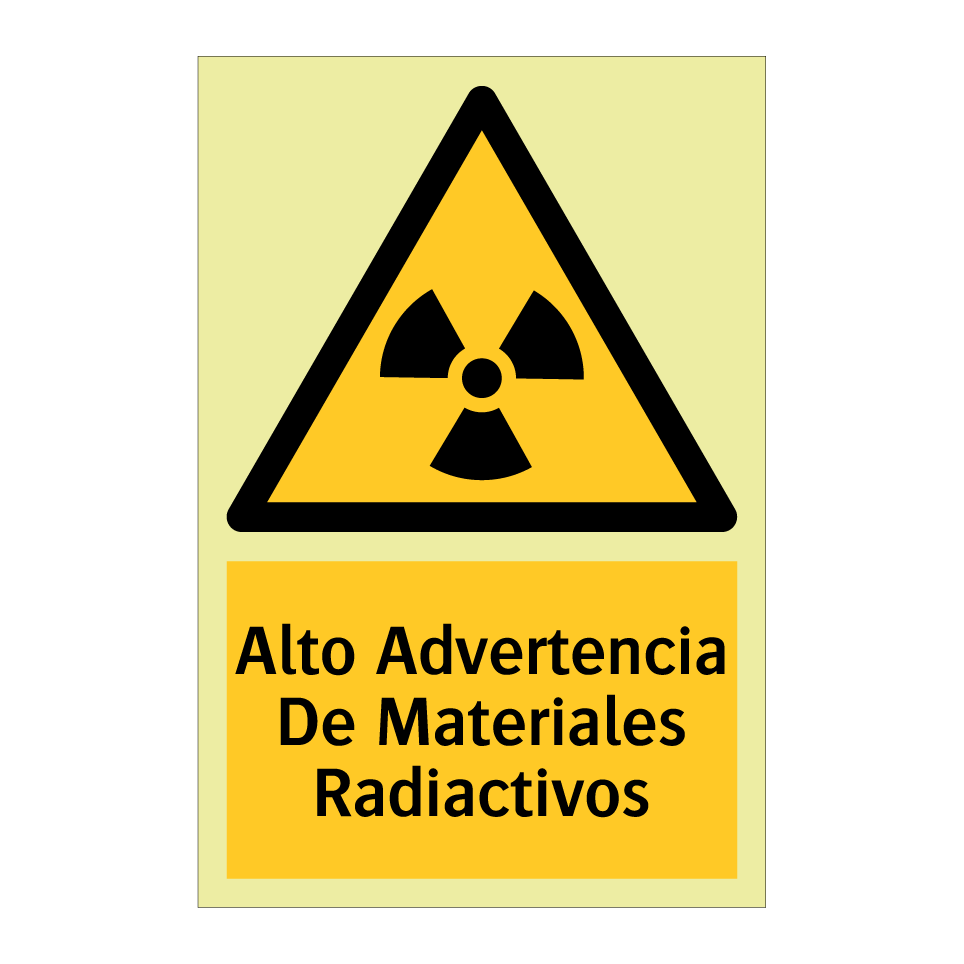 Alto Advertencia De Materiales Radiactivos