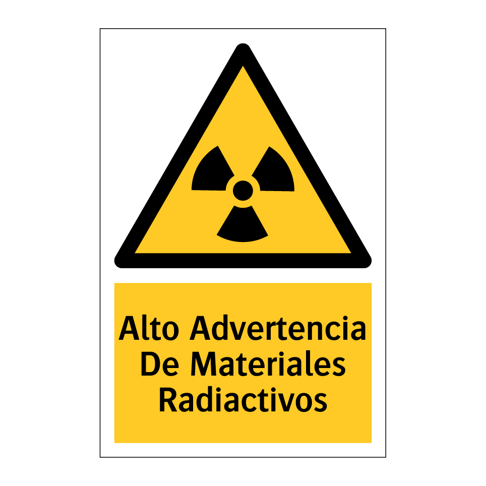 Alto Advertencia De Materiales Radiactivos