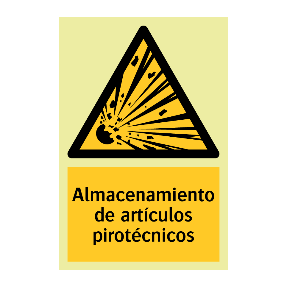 Almacenamiento de artículos pirotécnicos
