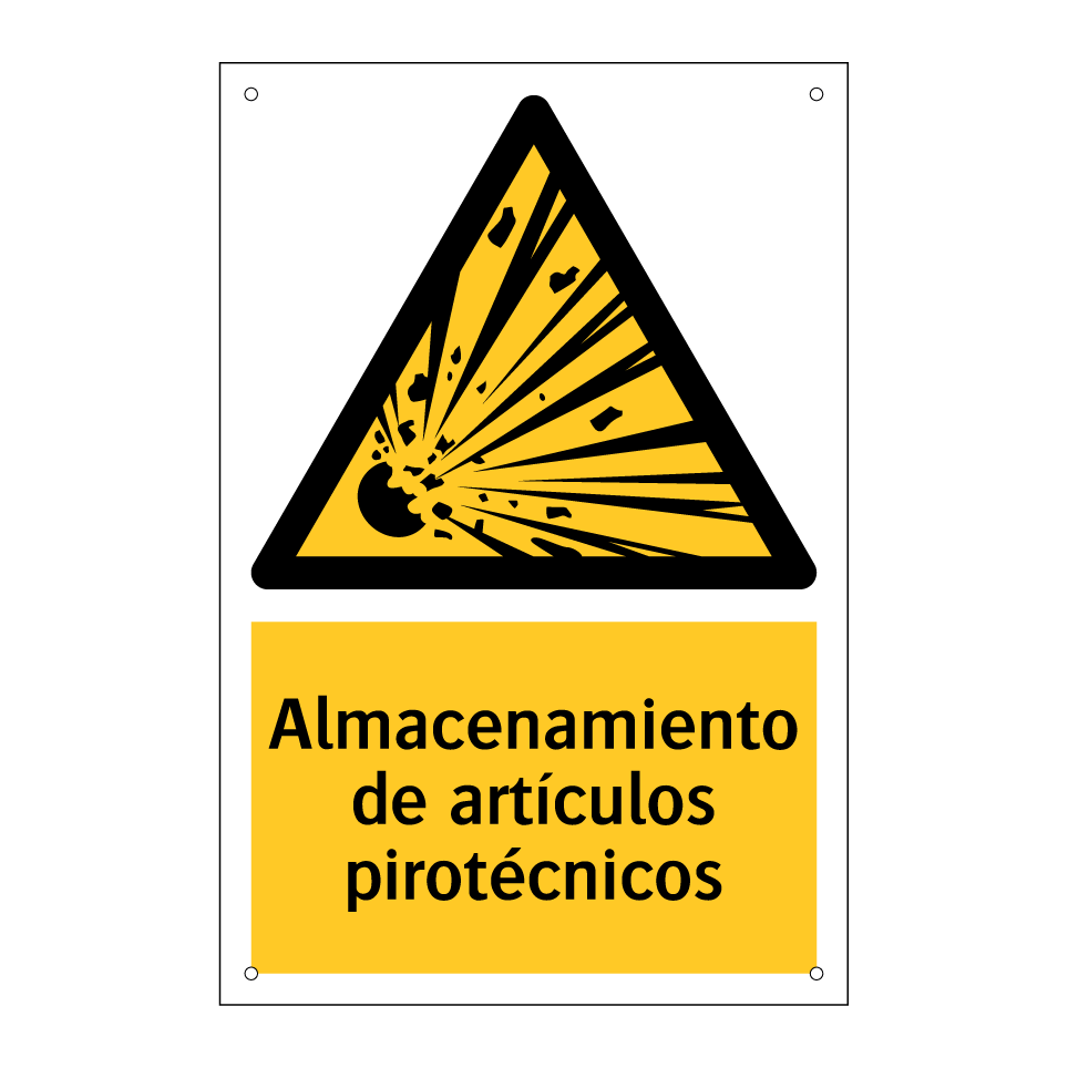 Almacenamiento de artículos pirotécnicos