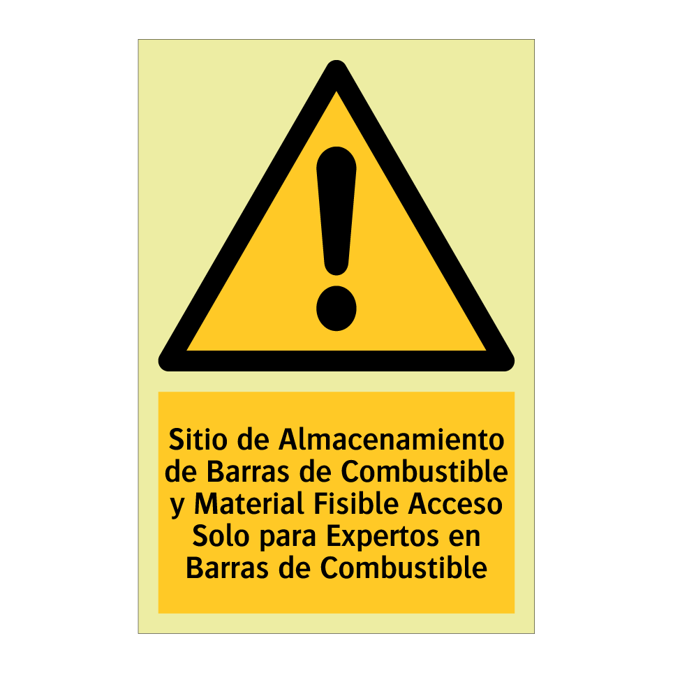 Sitio de Almacenamiento de Barras de Combustible y Material Fisible Acceso Solo para Expertos en Barras de Combustible