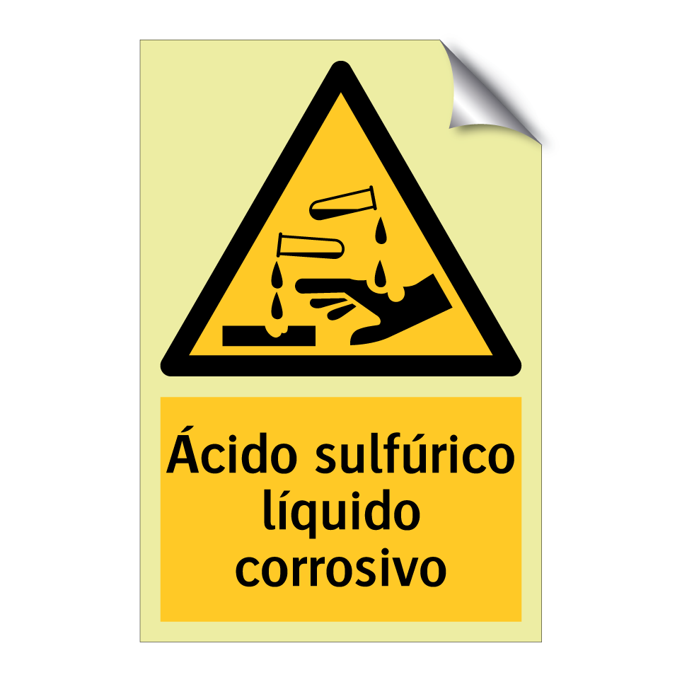 Ácido sulfúrico líquido corrosivo