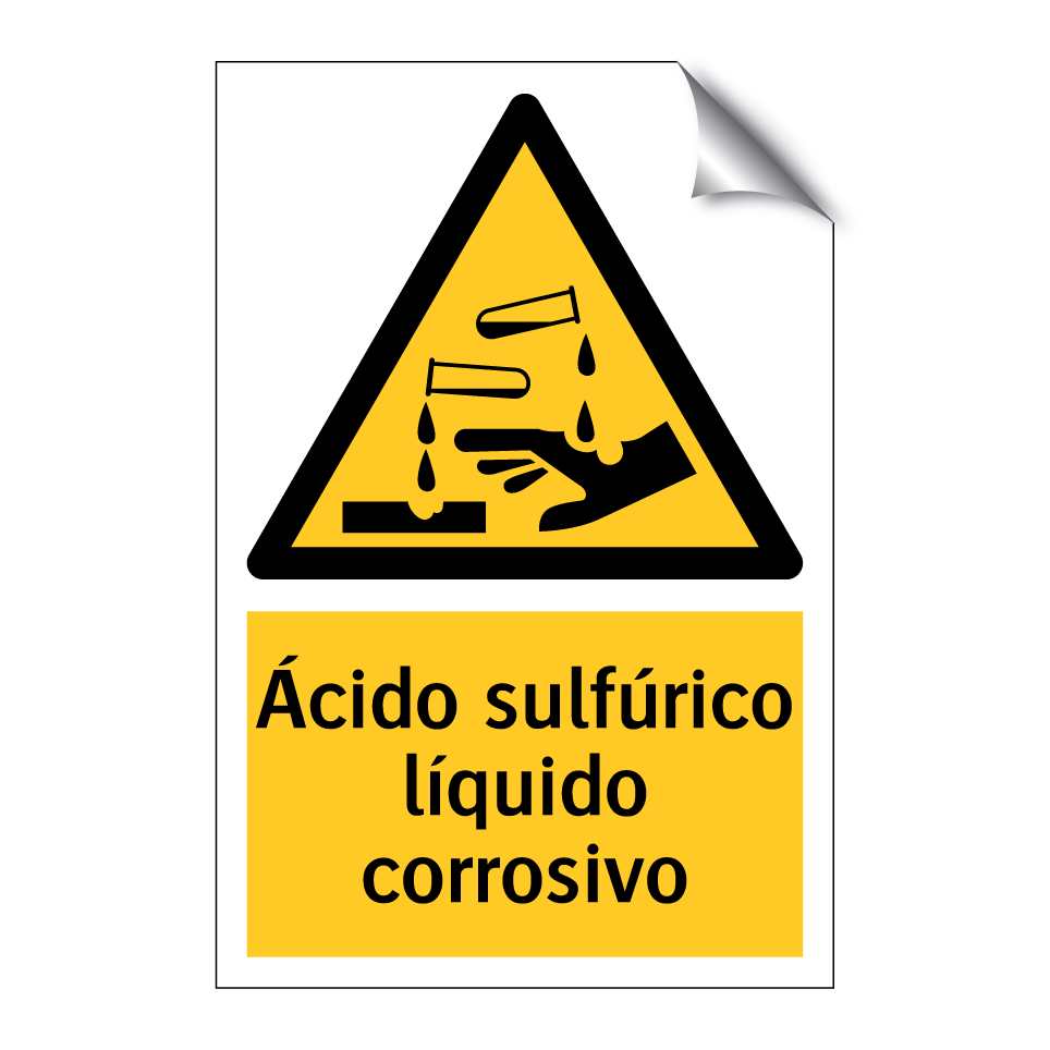 Ácido sulfúrico líquido corrosivo