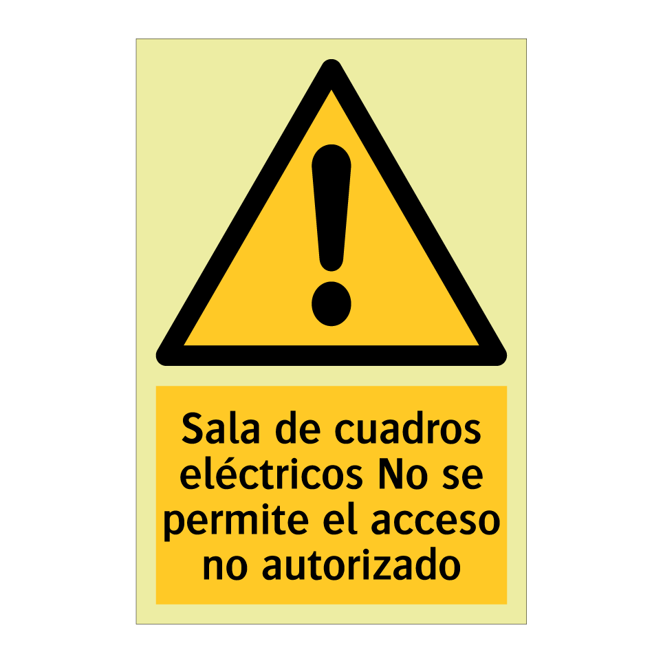 Sala de cuadros eléctricos No se permite el acceso no autorizado