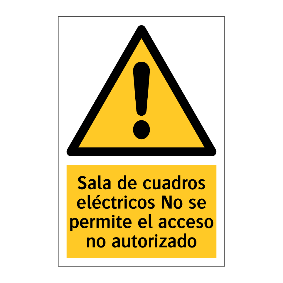 Sala de cuadros eléctricos No se permite el acceso no autorizado