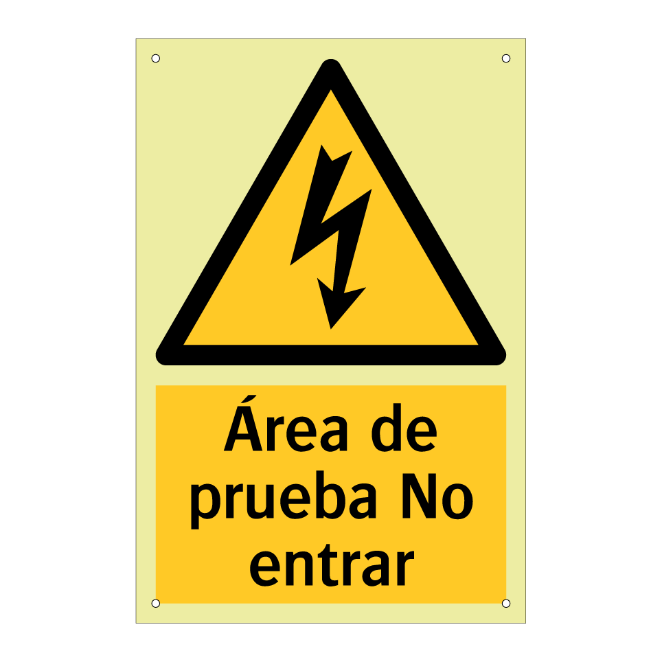 Área de prueba No entrar