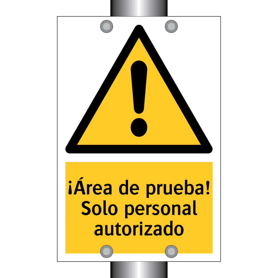 ¡Área de prueba! Solo personal autorizado