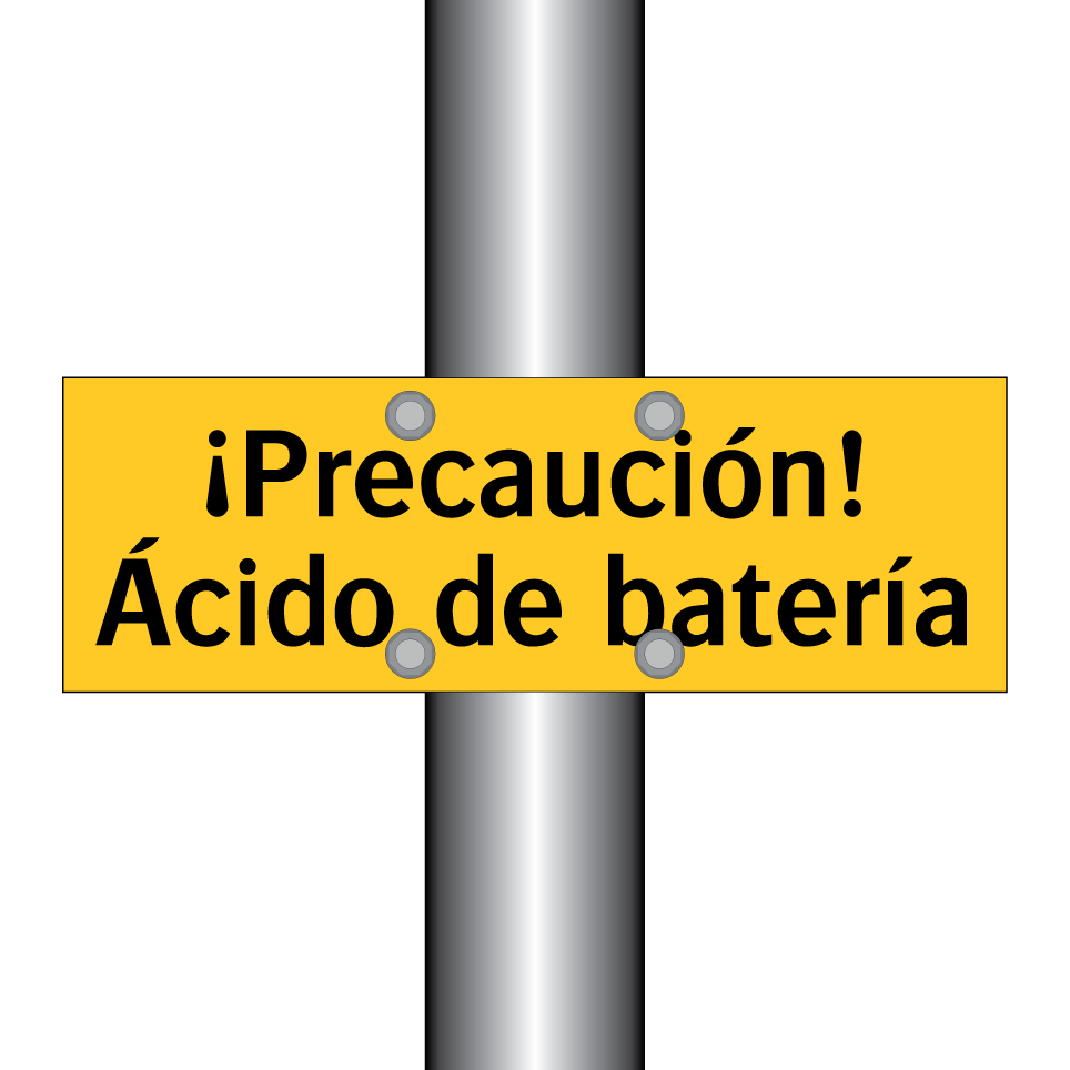 ¡Precaución! Ácido de batería