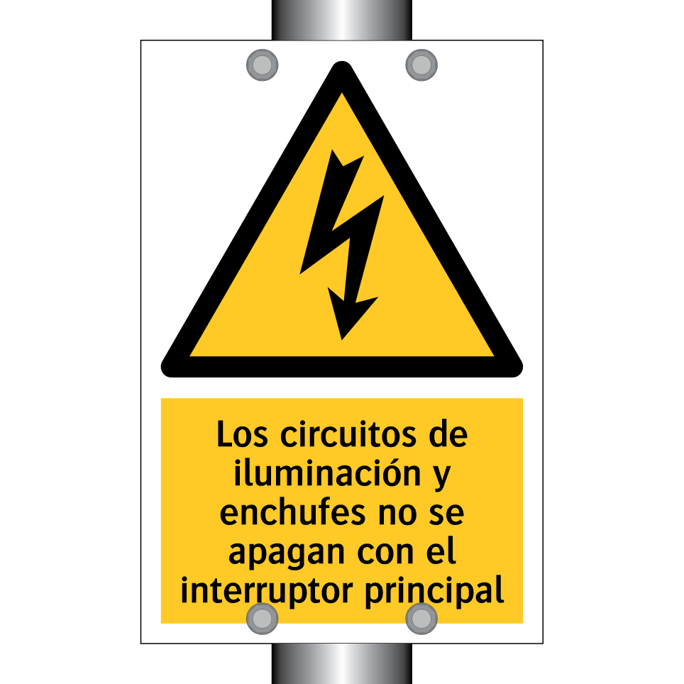 Los circuitos de iluminación y enchufes no se apagan con el interruptor principal