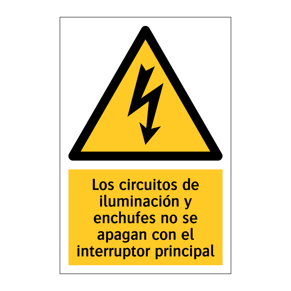 Los circuitos de iluminación y enchufes no se apagan con el interruptor principal