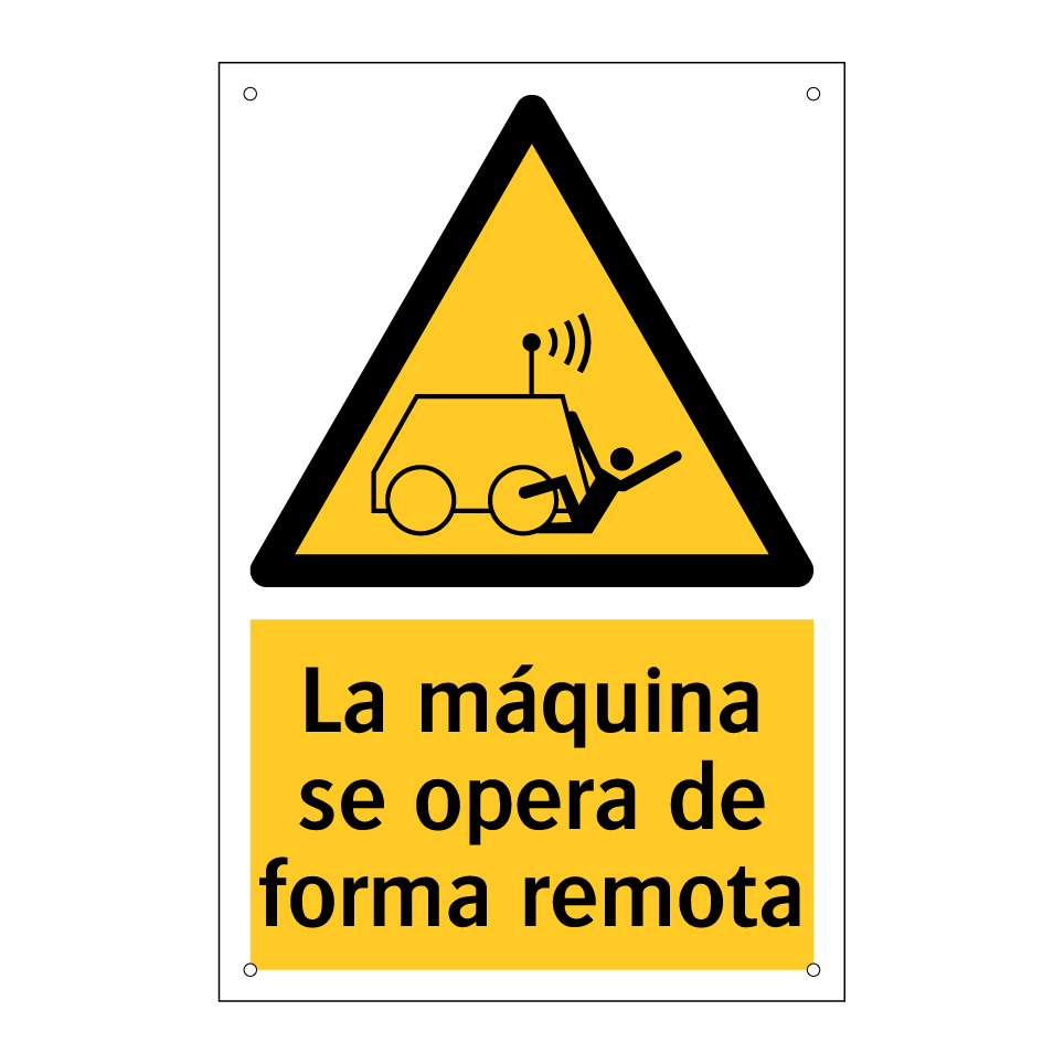 La máquina se opera de forma remota