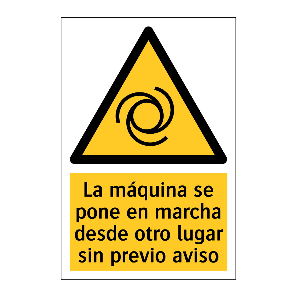 La máquina se pone en marcha desde otro lugar sin previo aviso
