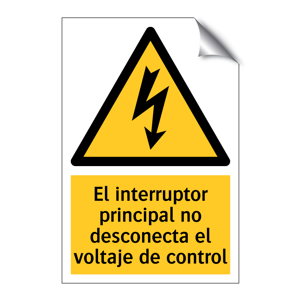 El interruptor principal no desconecta el voltaje de control