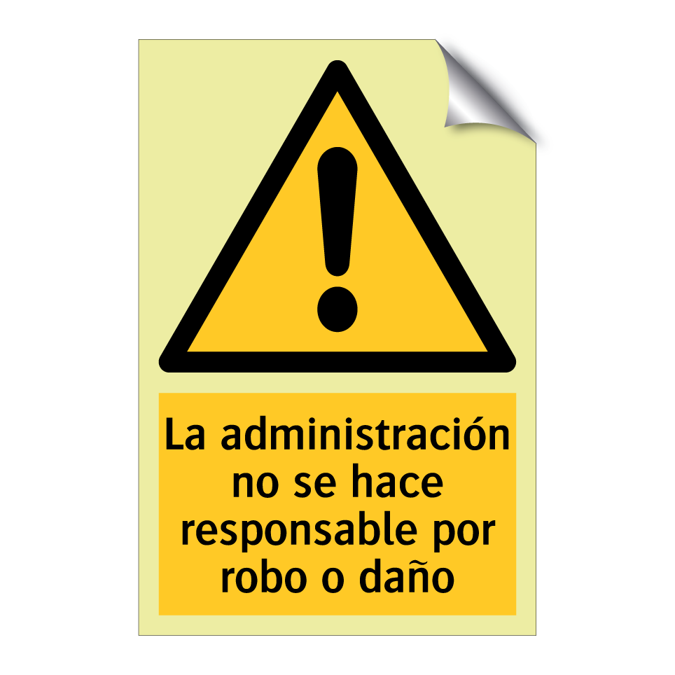 La administración no se hace responsable por robo o daño