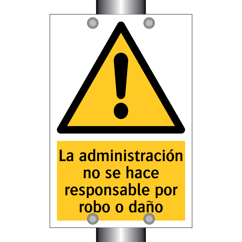 La administración no se hace responsable por robo o daño