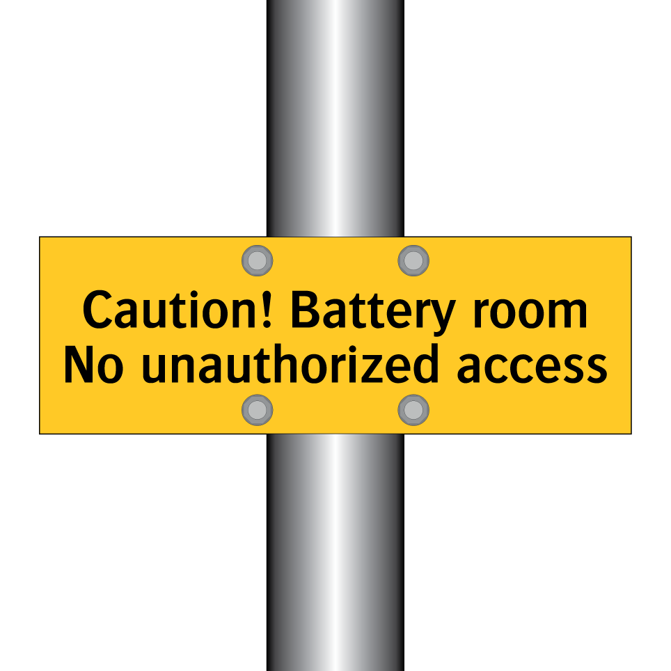 Caution! Battery room No unauthorized access