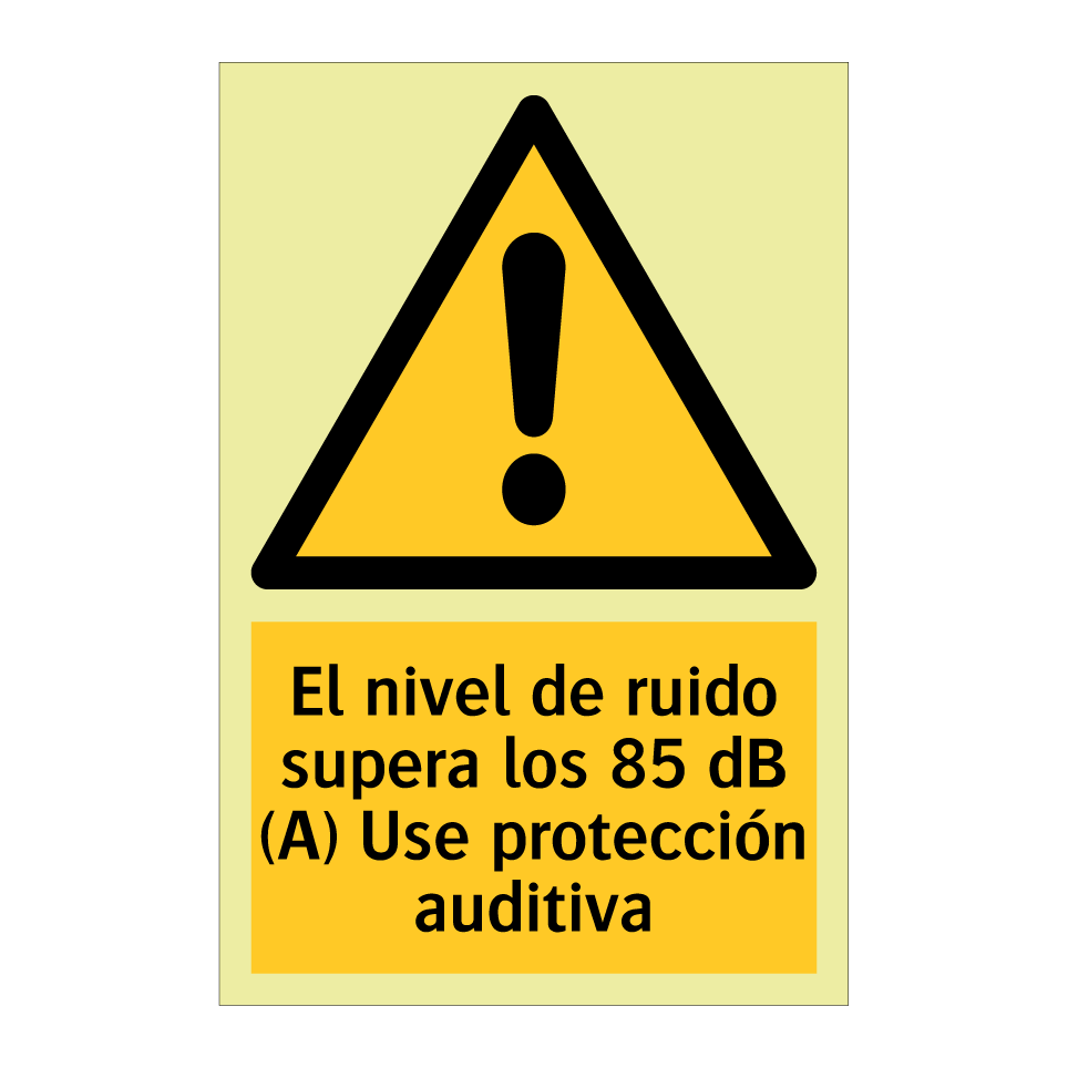 El nivel de ruido supera los 85 dB (A) Use protección auditiva