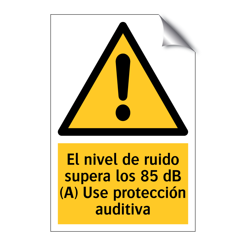 El nivel de ruido supera los 85 dB (A) Use protección auditiva
