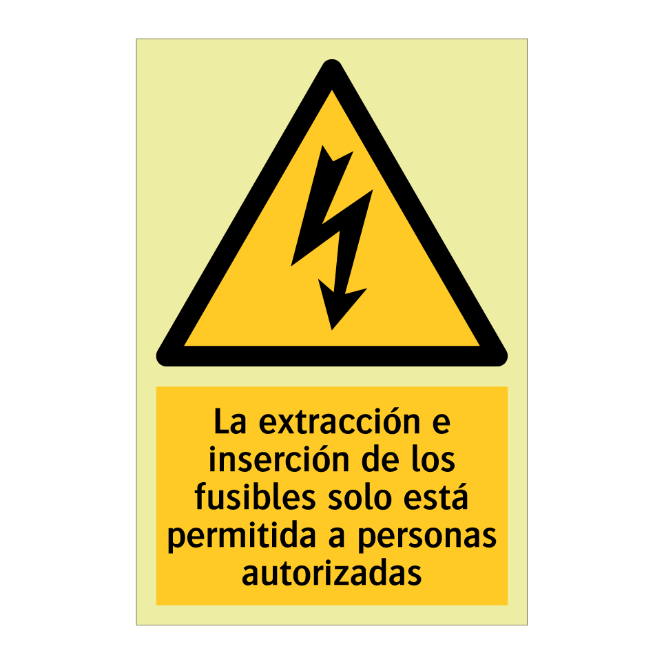 La extracción e inserción de los fusibles solo está permitida a personas autorizadas