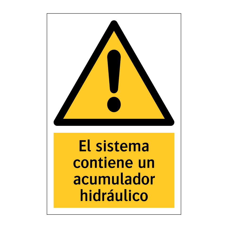 El sistema contiene un acumulador hidráulico