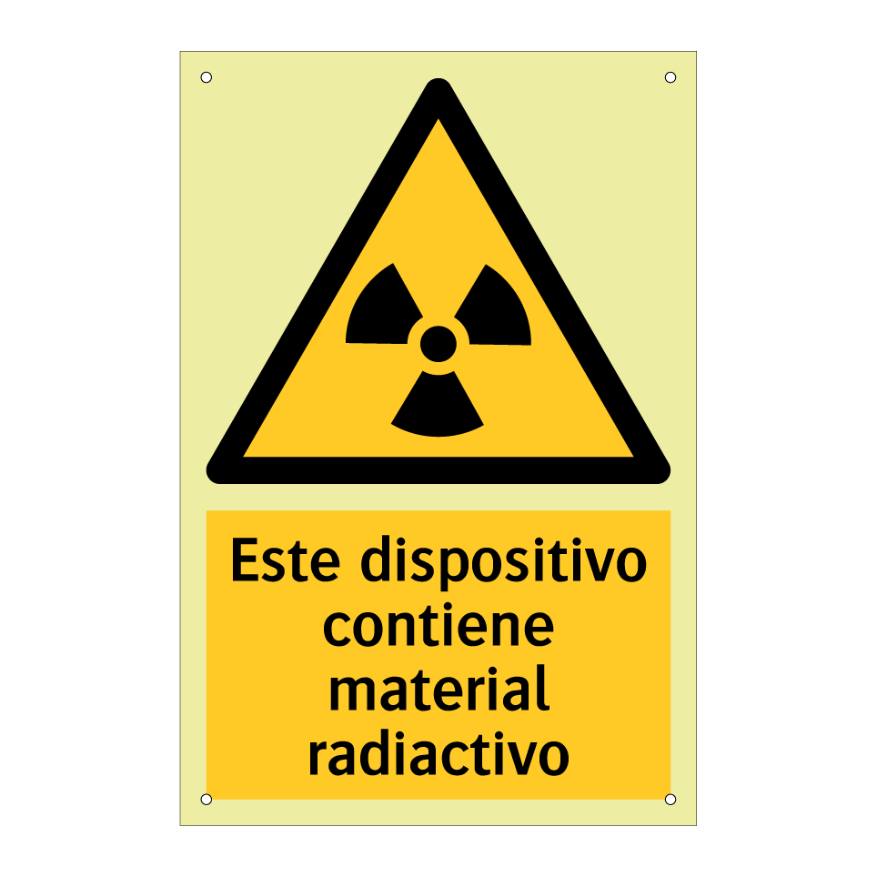 Este dispositivo contiene material radiactivo