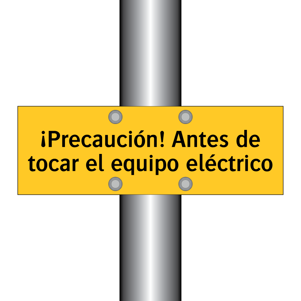 ¡Precaución! Antes de tocar el equipo eléctrico