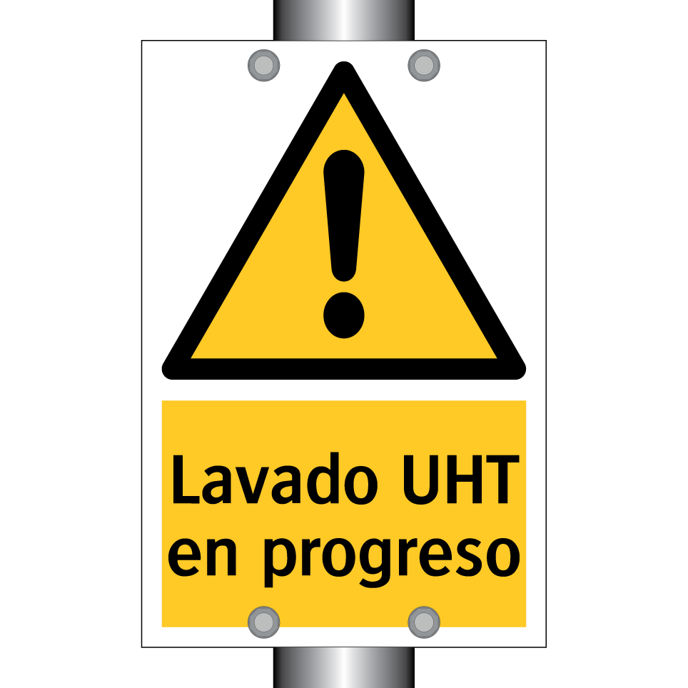 Lavado UHT en progreso