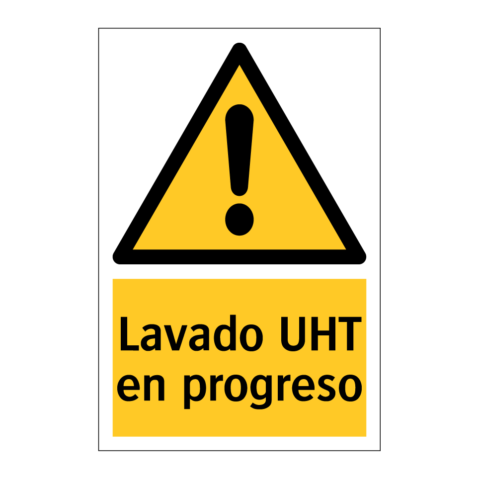 Lavado UHT en progreso