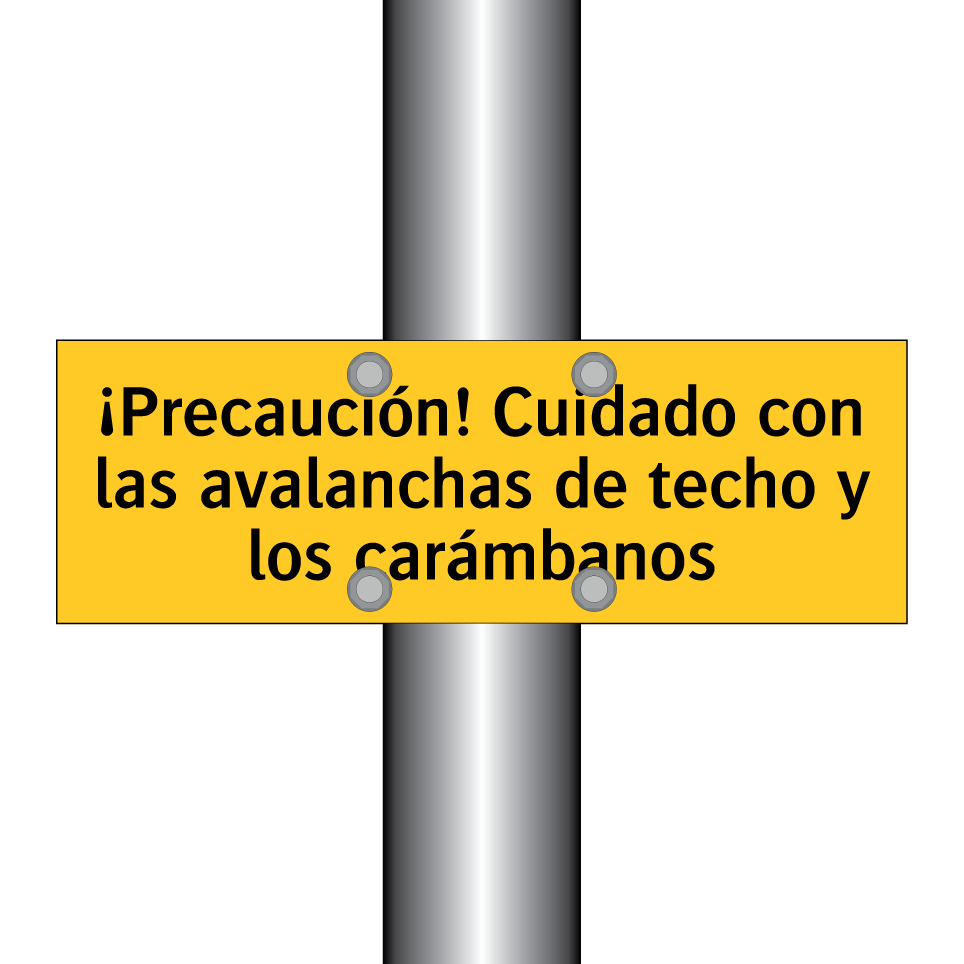 ¡Precaución! Cuidado con las avalanchas de techo y los carámbanos