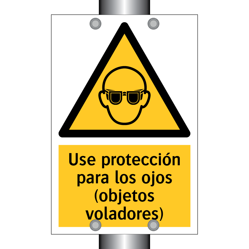 Use protección para los ojos (objetos voladores)