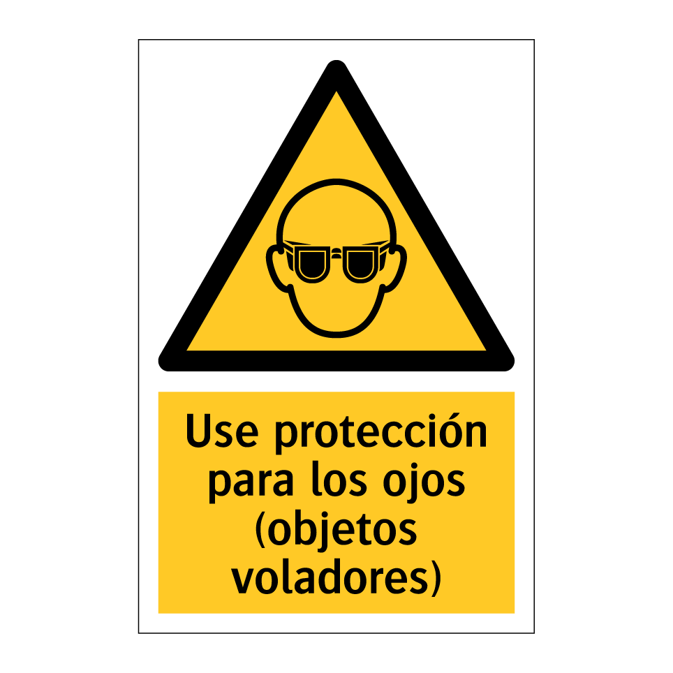 Use protección para los ojos (objetos voladores)