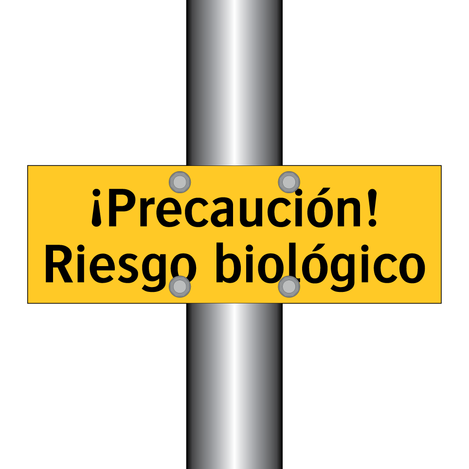 ¡Precaución! Riesgo biológico