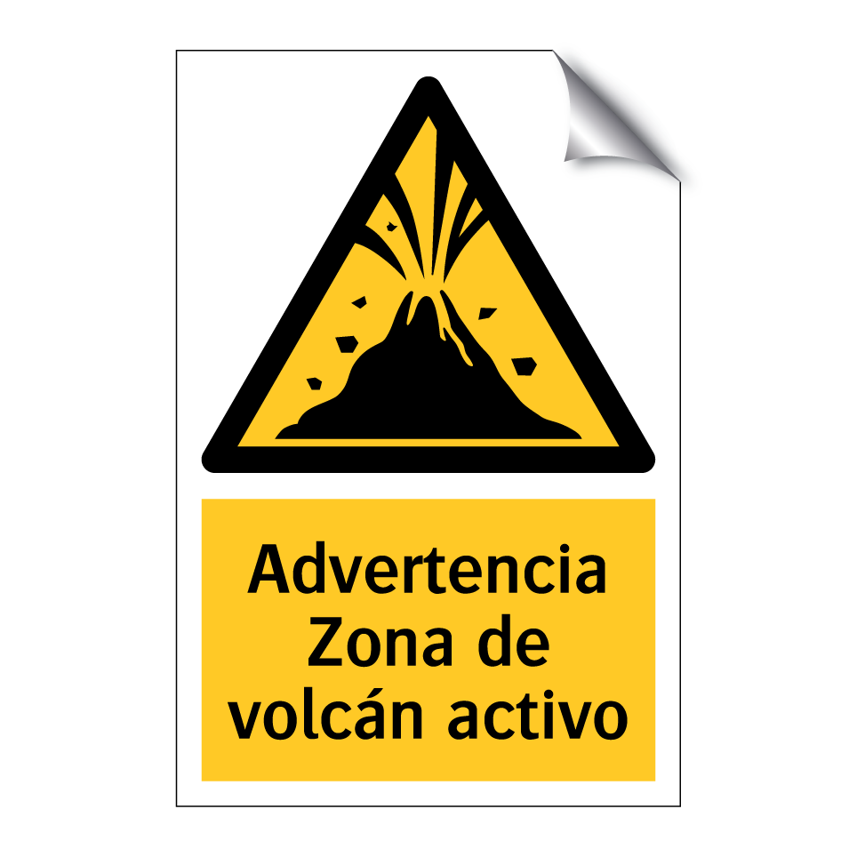Advertencia Zona de volcán activo
