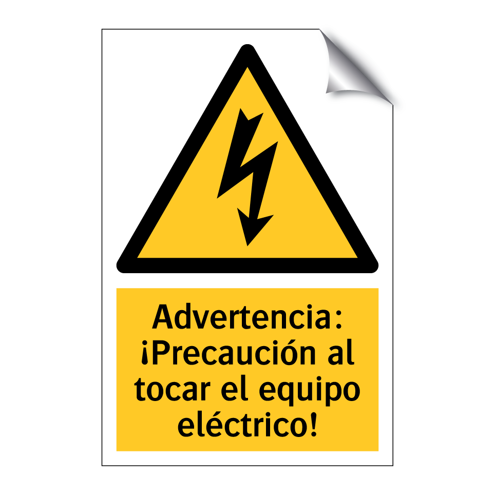 Advertencia: ¡Precaución al tocar el equipo eléctrico!