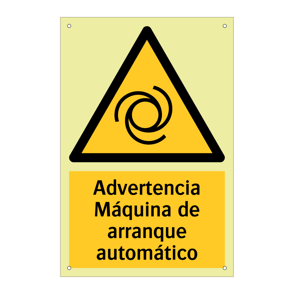Advertencia Máquina de arranque automático