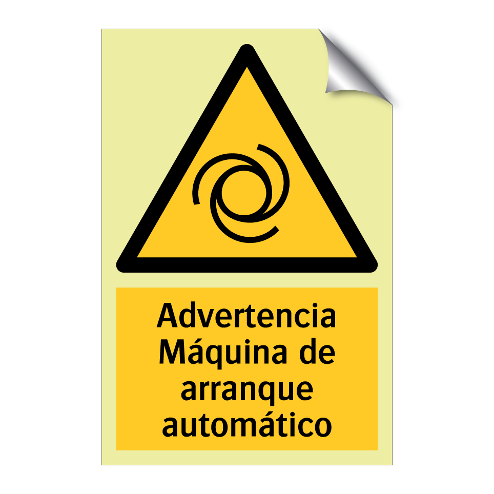 Advertencia Máquina de arranque automático