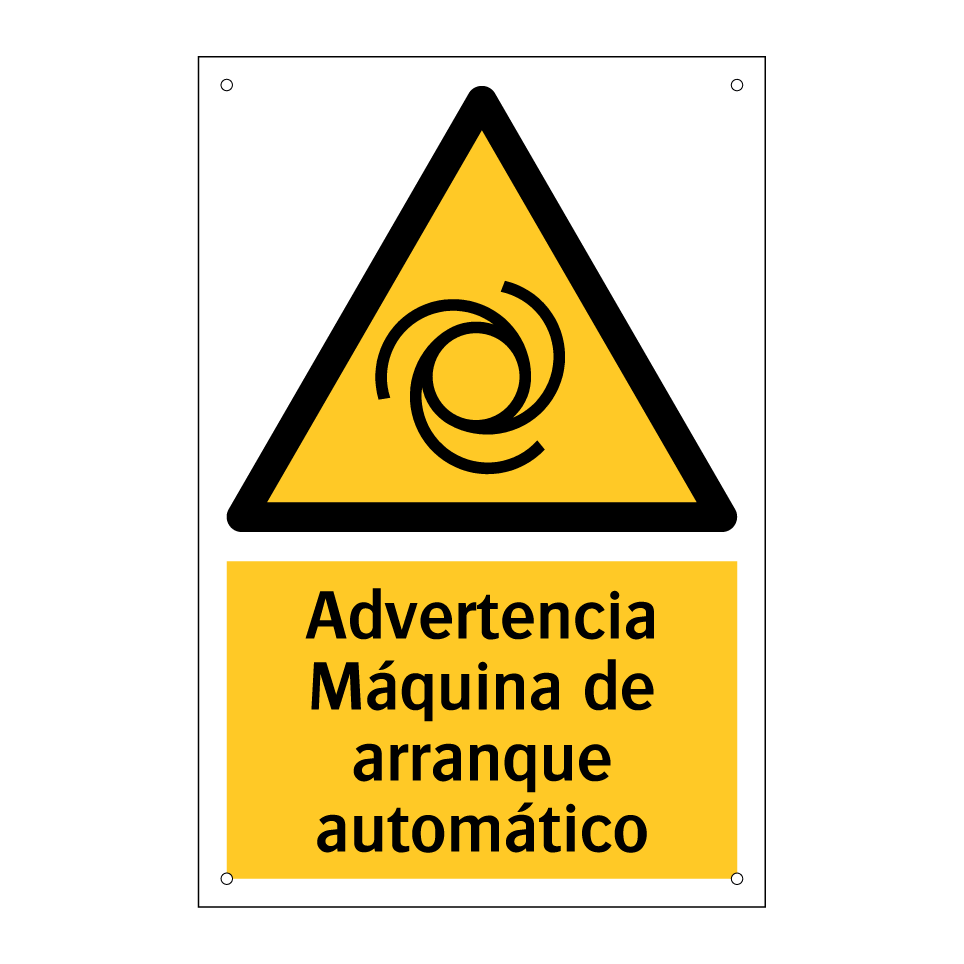 Advertencia Máquina de arranque automático