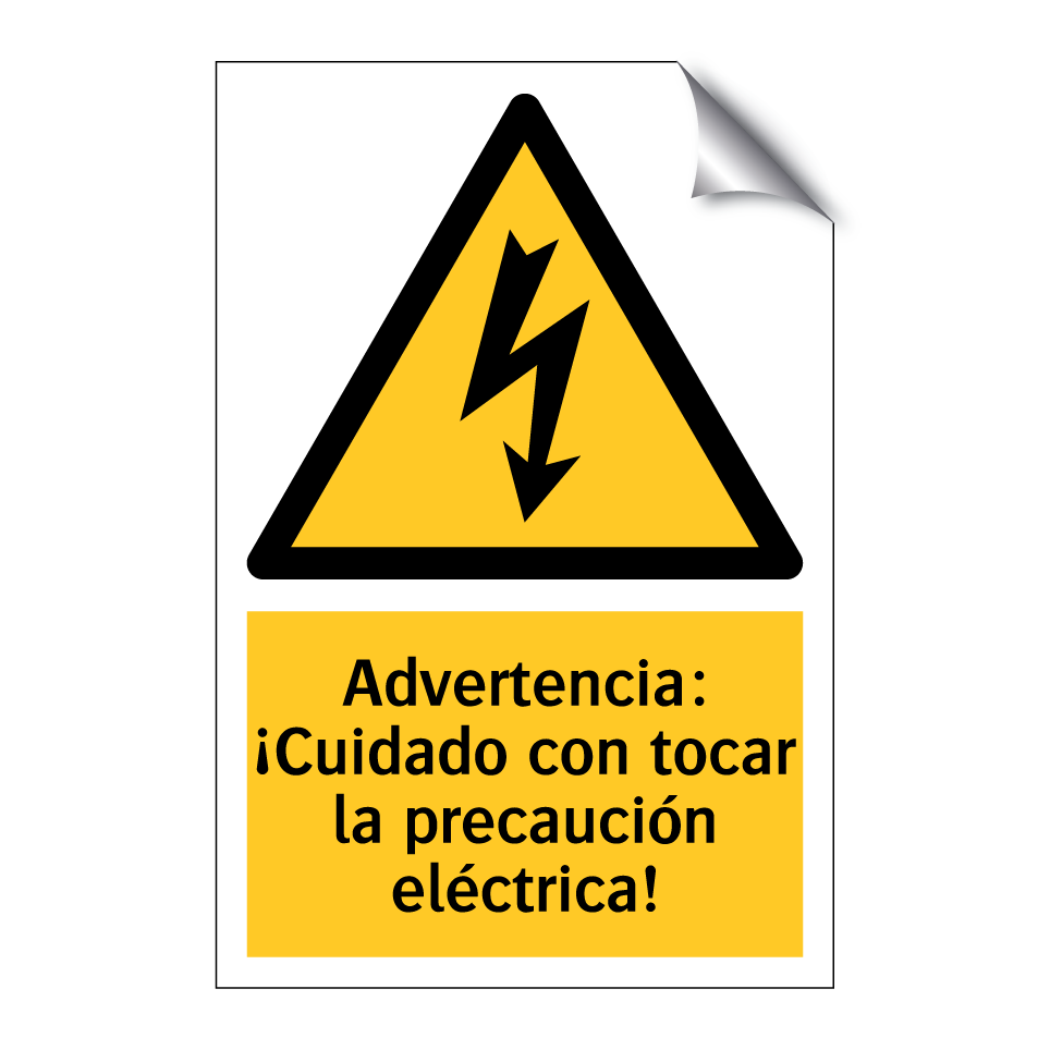 Advertencia: ¡Cuidado con tocar la precaución eléctrica!