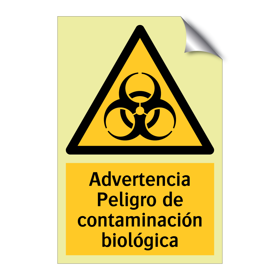 Advertencia Peligro de contaminación biológica