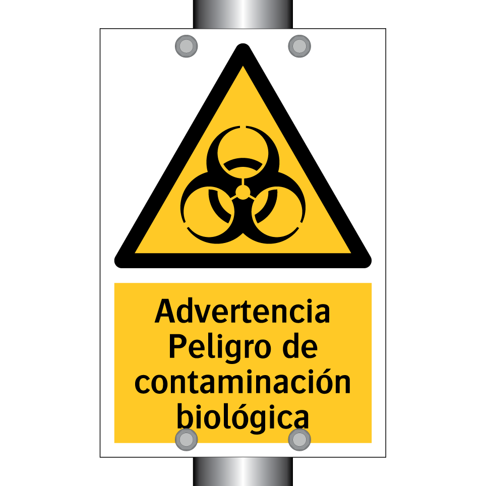 Advertencia Peligro de contaminación biológica